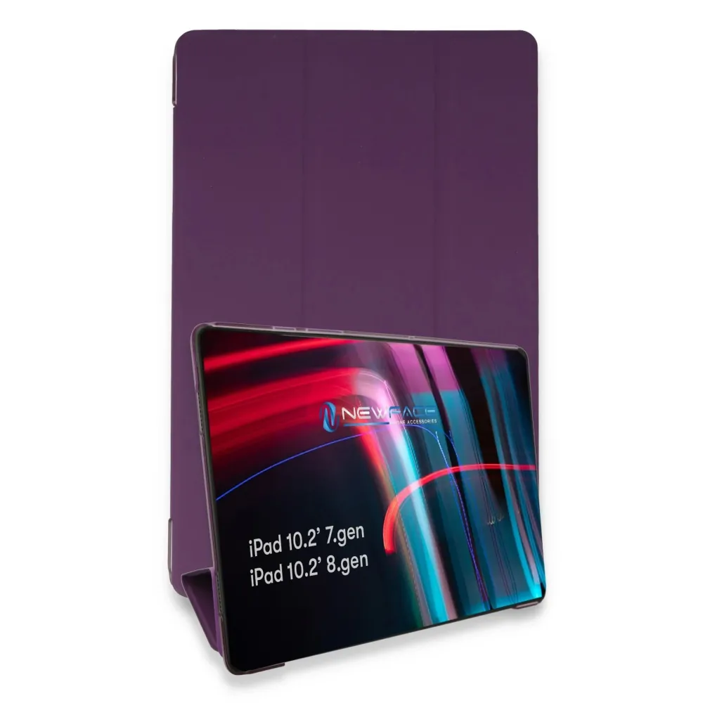 Newface iPad 10.2 (7.nesil) Kılıf Tablet Smart Kılıf - Mor