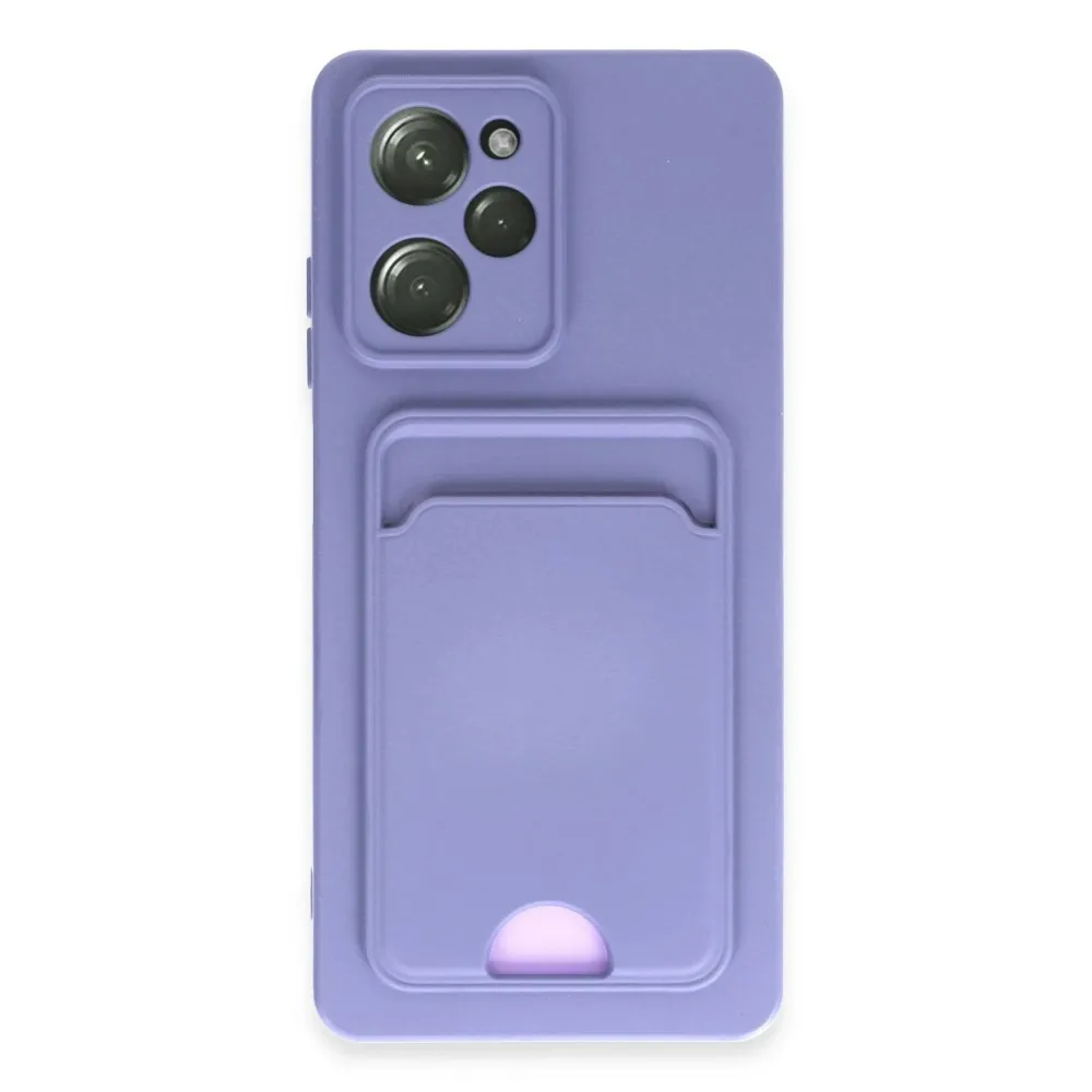 Newface Xiaomi Poco X5 Pro 5G Kılıf Kelvin Kartvizitli Silikon - Lila