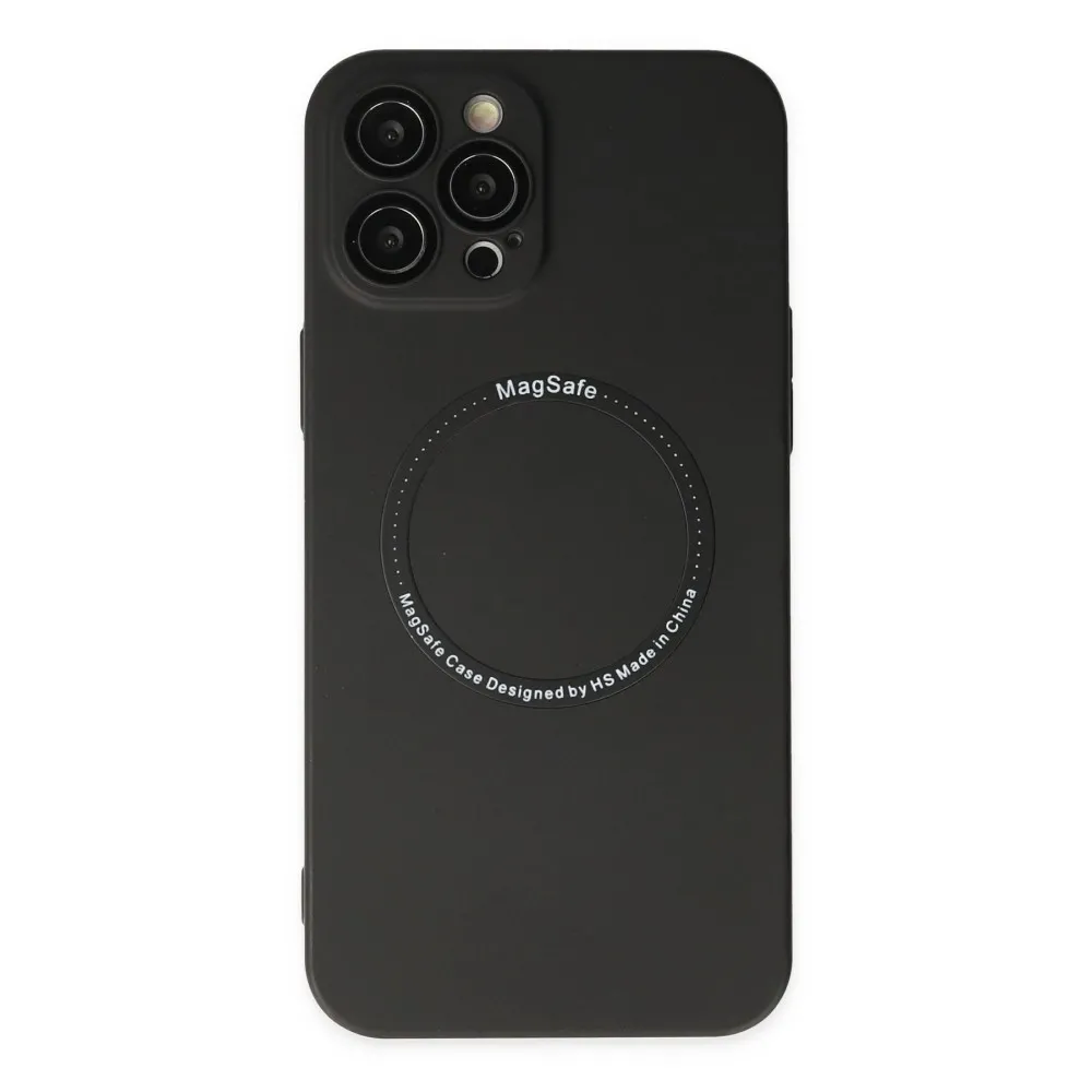 Newface Iphone 12 Pro Kılıf Jack Magneticsafe Lens Silikon - Siyah