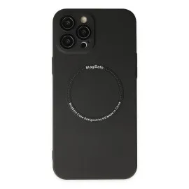 Newface Iphone 12 Pro Kılıf Jack Magneticsafe Lens Silikon - Siyah