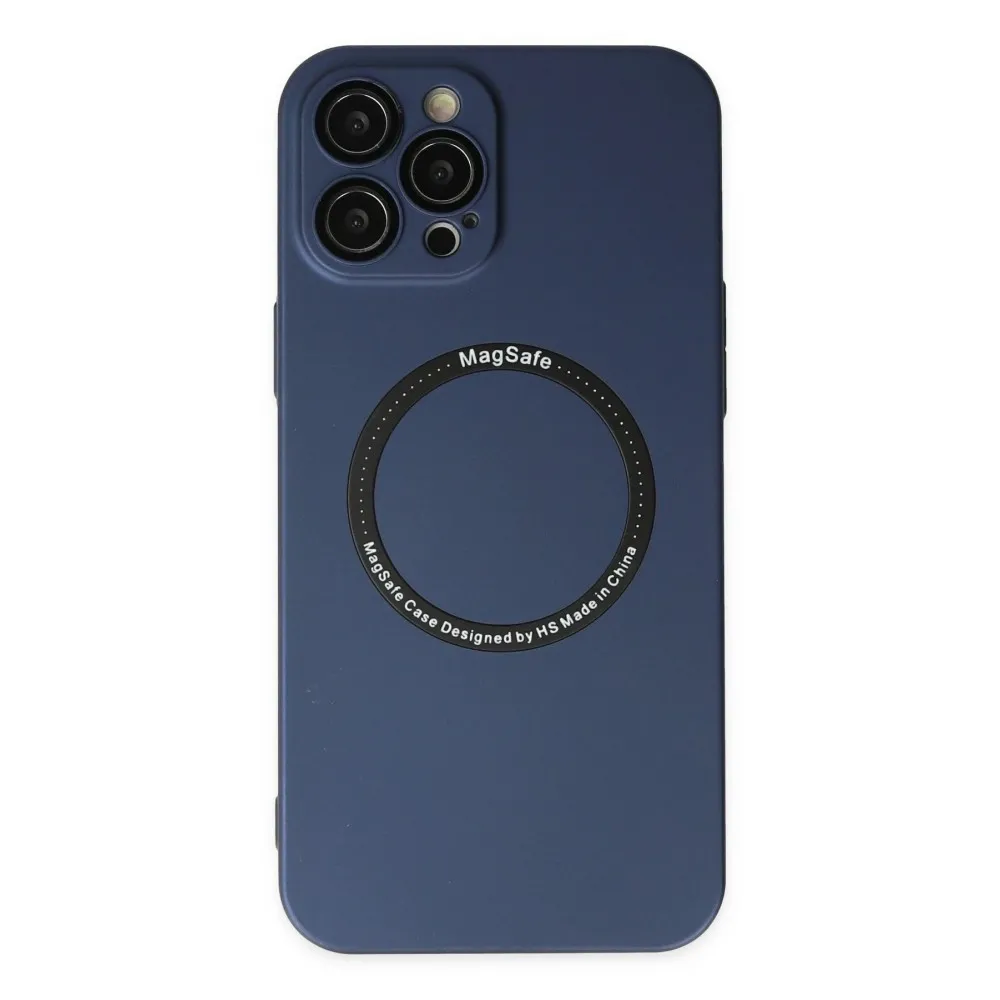 Newface Iphone 12 Pro Kılıf Jack Magneticsafe Lens Silikon - Lacivert
