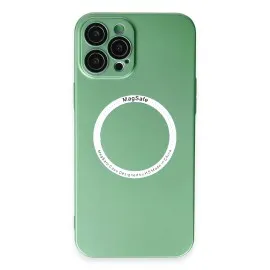 Newface Iphone 12 Pro Kılıf Jack Magneticsafe Lens Silikon - Yeşil