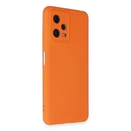 Newface Xiaomi Redmi Note 12 5G Kılıf Nano Içi Kadife Silikon - Turuncu