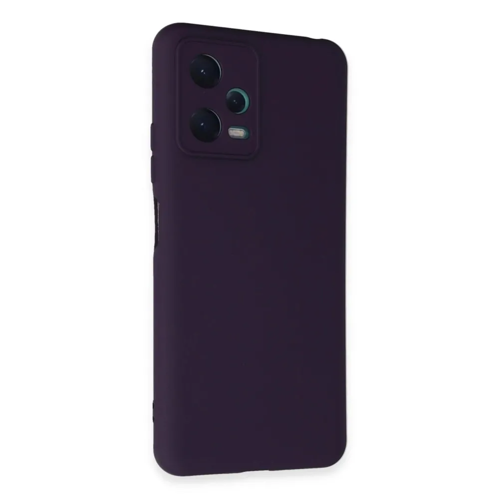 Newface Xiaomi Redmi Note 12 5G Kılıf Nano Içi Kadife Silikon - Mor