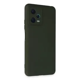 Newface Xiaomi Redmi Note 12 5G Kılıf Nano Içi Kadife Silikon - Koyu Yeşil