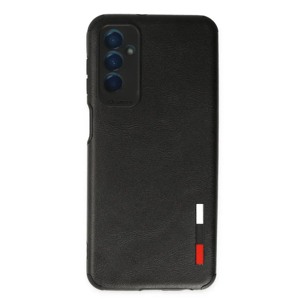 Newface Samsung Galaxy M13 Kılıf Loop Deri Silikon - Siyah