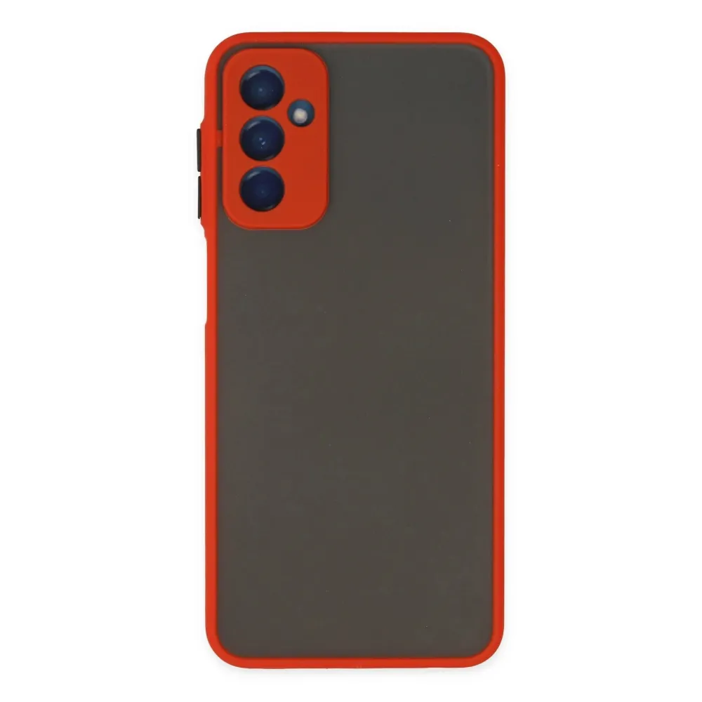 Newface Samsung Galaxy M13 Kılıf Montreal Silikon Kapak - Kırmızı