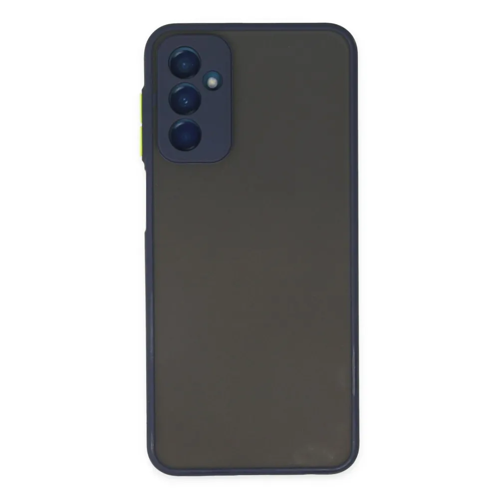 Newface Samsung Galaxy M13 Kılıf Montreal Silikon Kapak - Lacivert