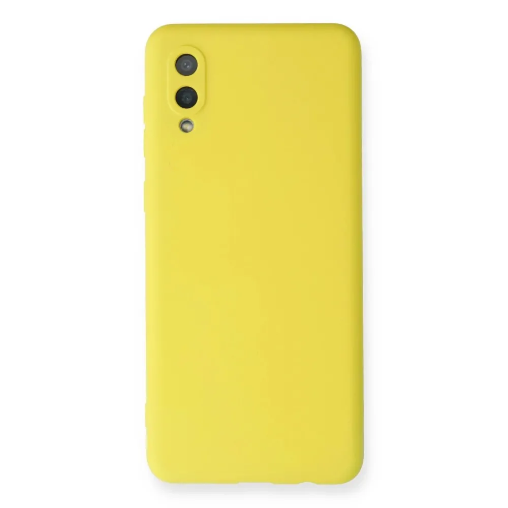 Newface Samsung Galaxy A02 Kılıf Nano Içi Kadife Silikon - Sarı