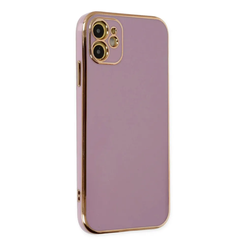 Newface Iphone 12 Kılıf Volet Silikon - Mor