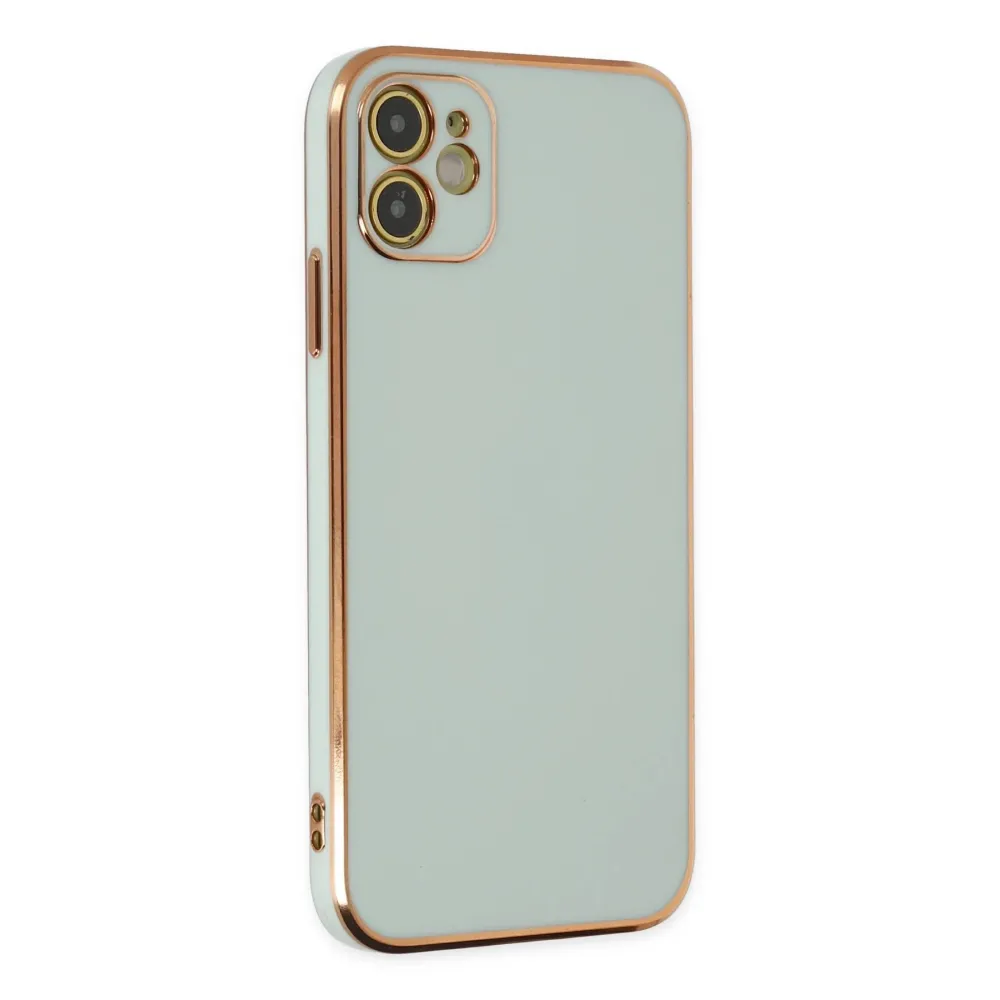 Newface Iphone 12 Kılıf Volet Silikon - Açık Yeşil