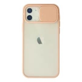 Newface Iphone 12 Kılıf Palm Buzlu Kamera Sürgülü Silikon - Pembe