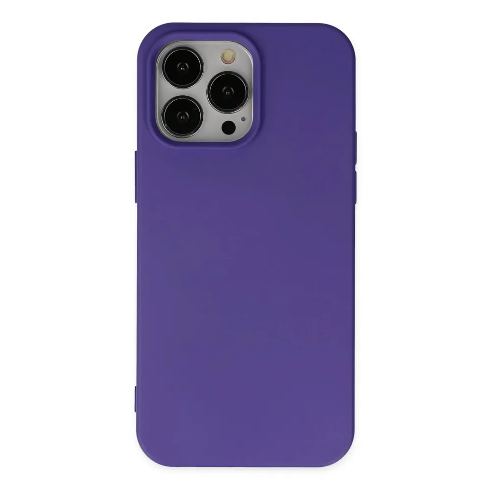 Newface Iphone 14 Pro Max Kılıf Nano Içi Kadife Silikon - Mor