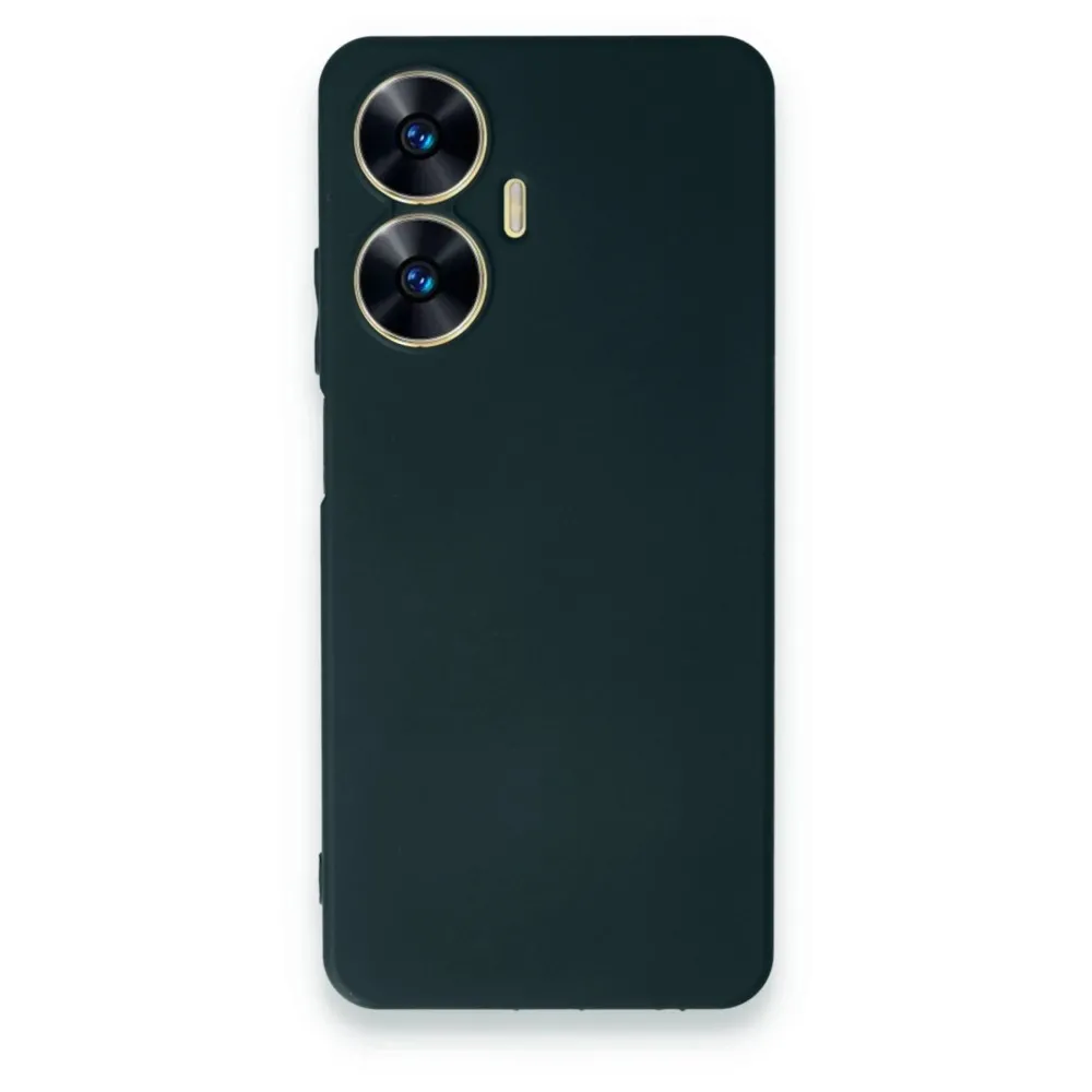 Newface Realme C55 Kılıf First Silikon - Koyu Yeşil