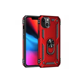 Newface Iphone 14 Plus Kılıf Sofya Yüzüklü Silikon Kapak - Kırmızı