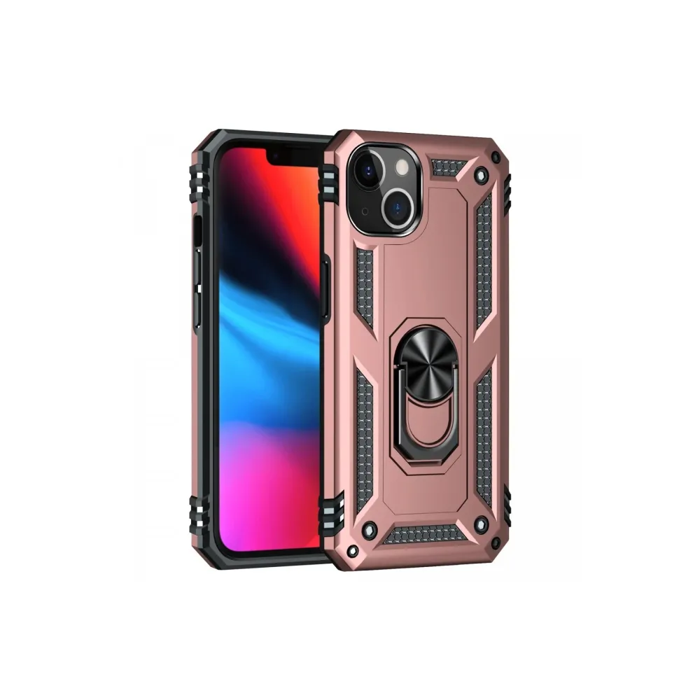 Newface Iphone 14 Plus Kılıf Sofya Yüzüklü Silikon Kapak - Rose