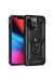 Newface Iphone 14 Pro Max Kılıf Sofya Yüzüklü Silikon Kapak - Siyah