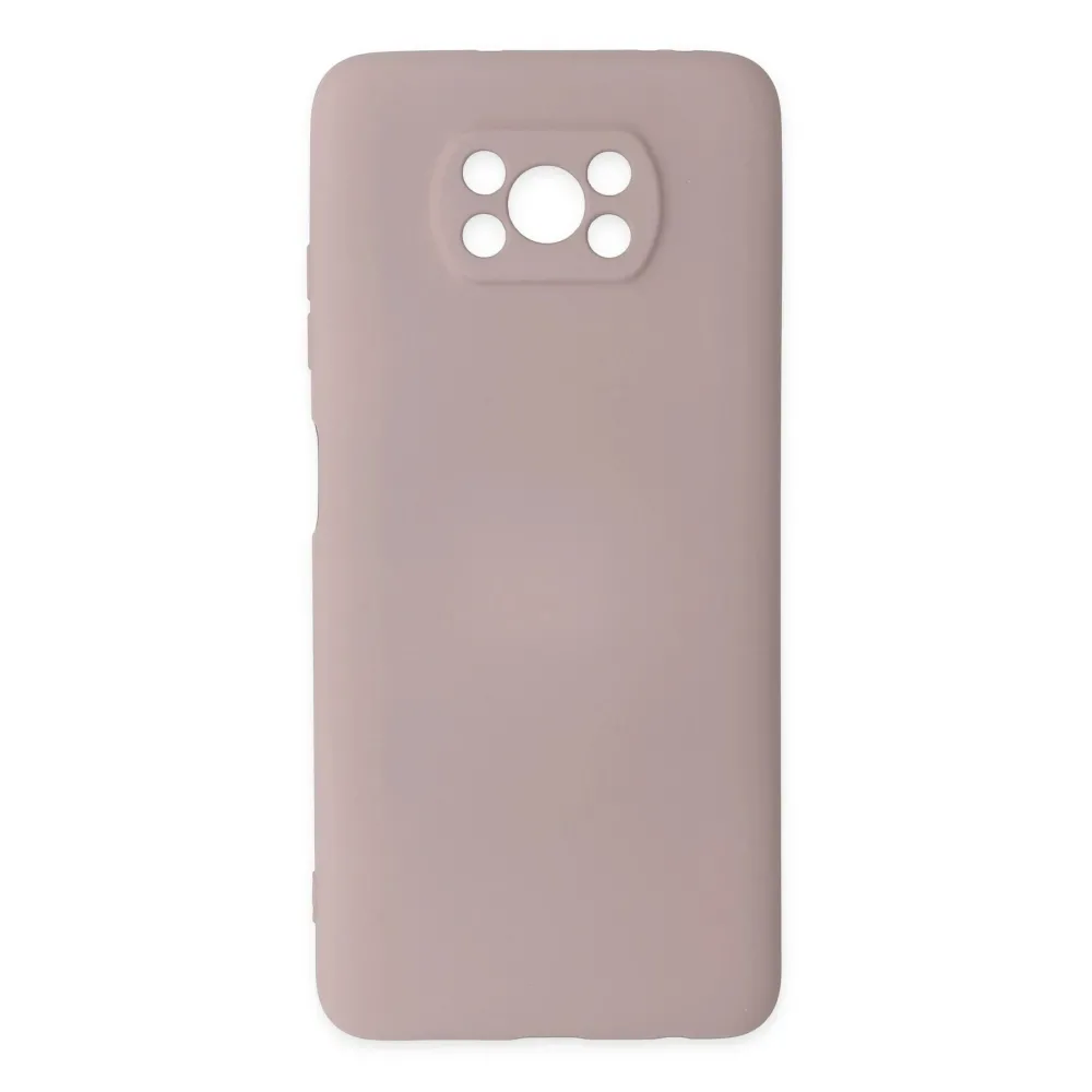 Newface Xiaomi Pocophone X3 Kılıf Nano Içi Kadife Silikon - Pudra