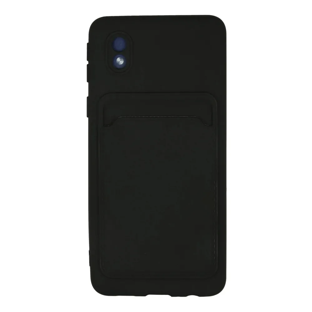 Newface Samsung Galaxy A01 Core Kılıf Kelvin Kartvizitli Silikon - Siyah