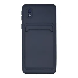 Newface Samsung Galaxy A01 Core Kılıf Kelvin Kartvizitli Silikon - Lacivert