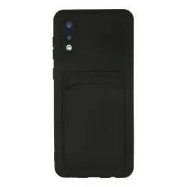 Newface Samsung Galaxy A02 Kılıf Kelvin Kartvizitli Silikon - Siyah