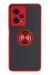 Newface Xiaomi Redmi Note 12 5G Kılıf Montreal Yüzüklü Silikon Kapak - Kırmızı