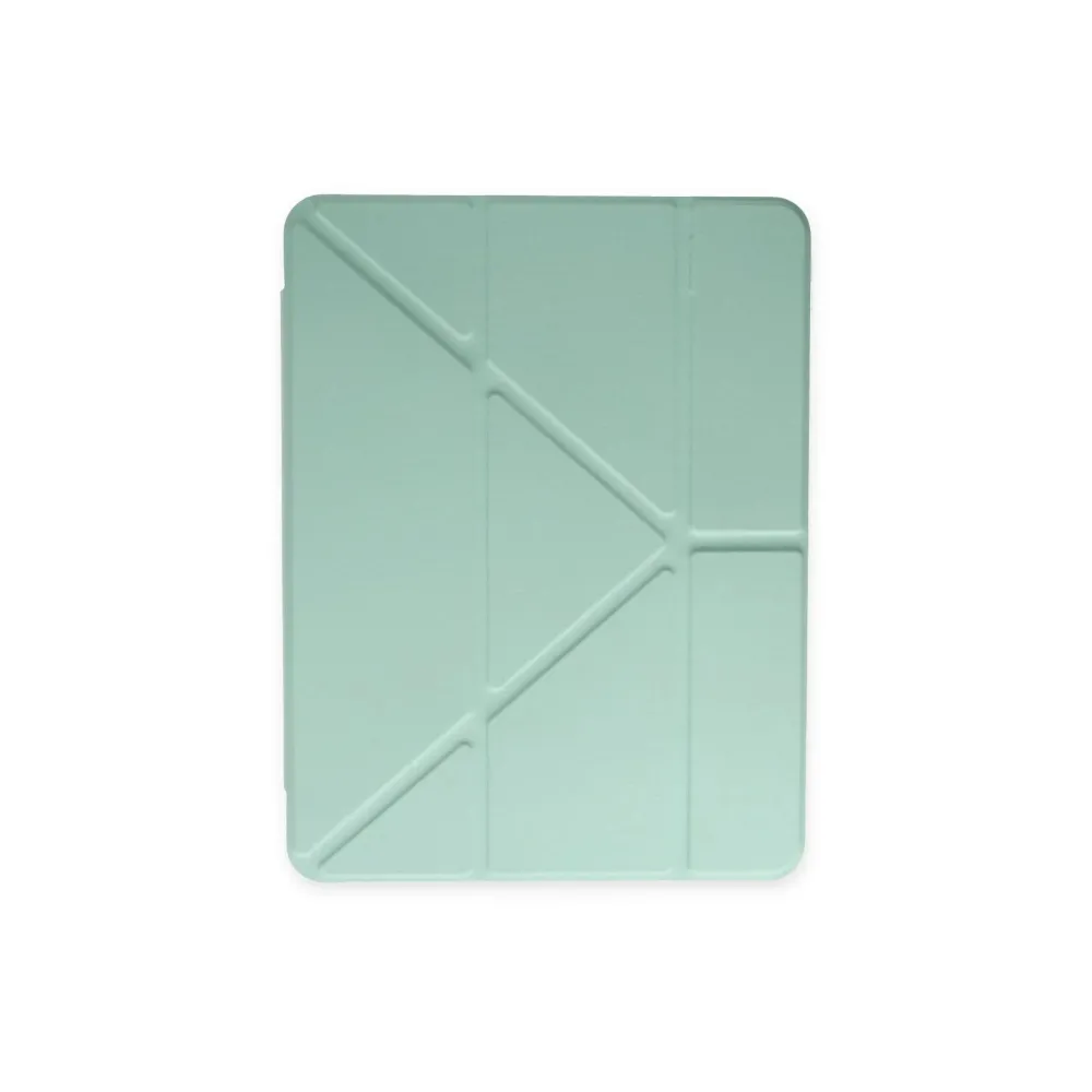 Newface iPad Pro 12.9 (2021) Kılıf Kalemlikli Mars Tablet Kılıfı - Açık Yeşil