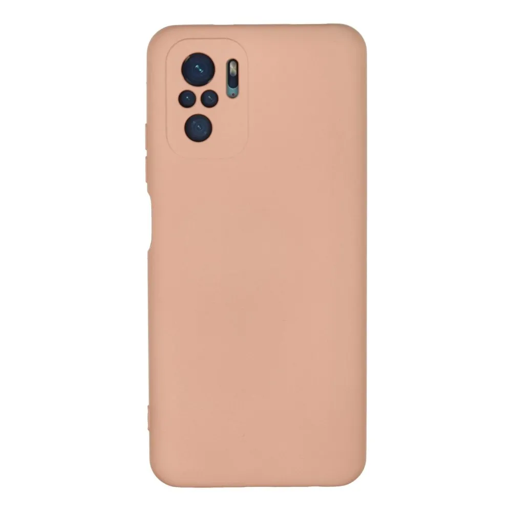 Newface Xiaomi Redmi Note 10 Kılıf Nano Içi Kadife Silikon - Pudra