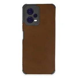 Newface Xiaomi Redmi Note 12 5G Kılıf Loop Deri Silikon - Kahverengi