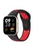 Newface Xiaomi Redmi Watch 3 Spor Delikli Kordon - Siyah-Kırmızı