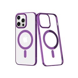 Newface iPhone 12 Pro Max Kılıf Element Magneticsafe Sert Kapak - Derin Mor