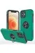 Newface Iphone 12 Kılıf Elit Yüzüklü Kapak - Yeşil