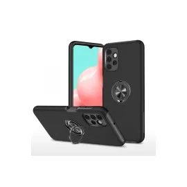 Newface Samsung Galaxy A72 Kılıf Elit Yüzüklü Kapak - Siyah