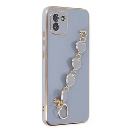 Newface Samsung Galaxy A03 Kılıf Esila Silikon - Gri