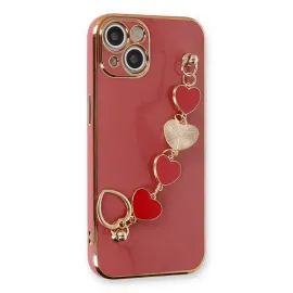 Newface Iphone 14 Kılıf Esila Silikon - Kırmızı