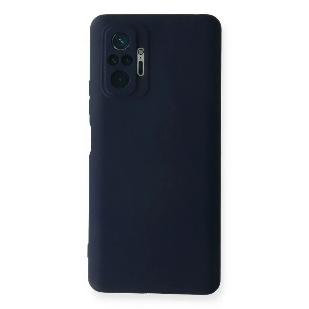 Newface Xiaomi Redmi Note 10 Pro Kılıf Nano Içi Kadife Silikon - Lacivert
