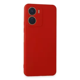 Newface Vivo Y16 Kılıf First Silikon - Kırmızı