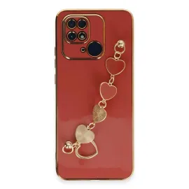 Newface Xiaomi Redmi 10C Kılıf Esila Silikon - Kırmızı