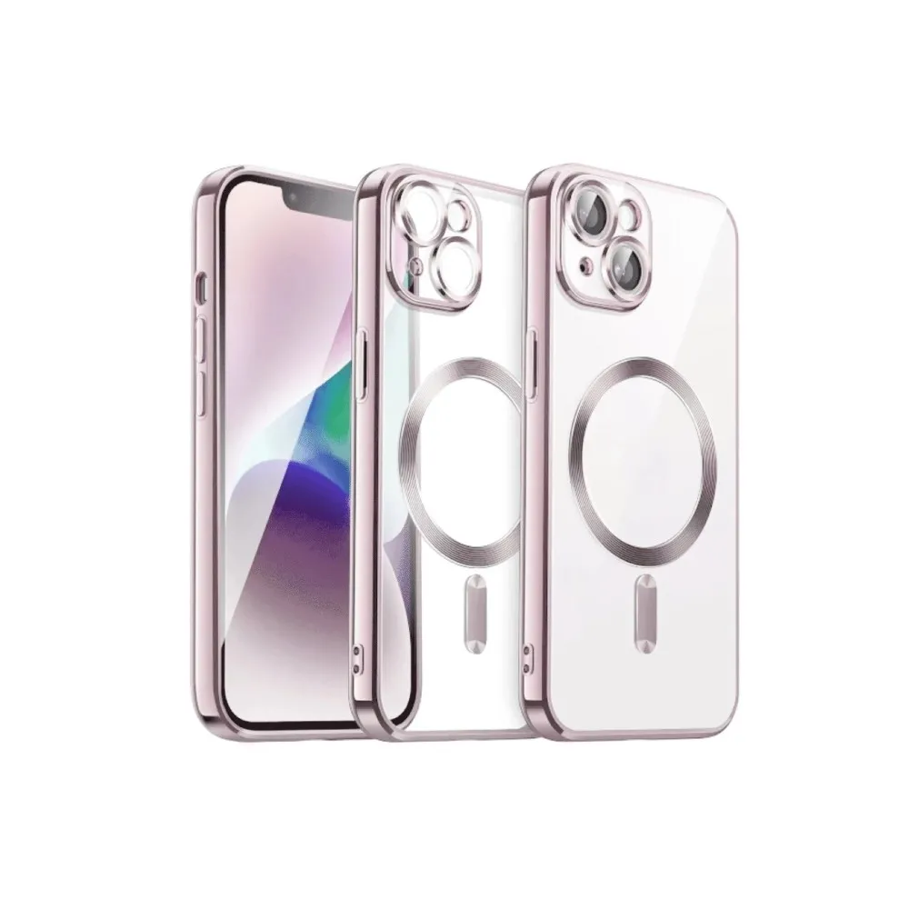 Newface iPhone 15 Kılıf Kross Magneticsafe Kapak - Rose