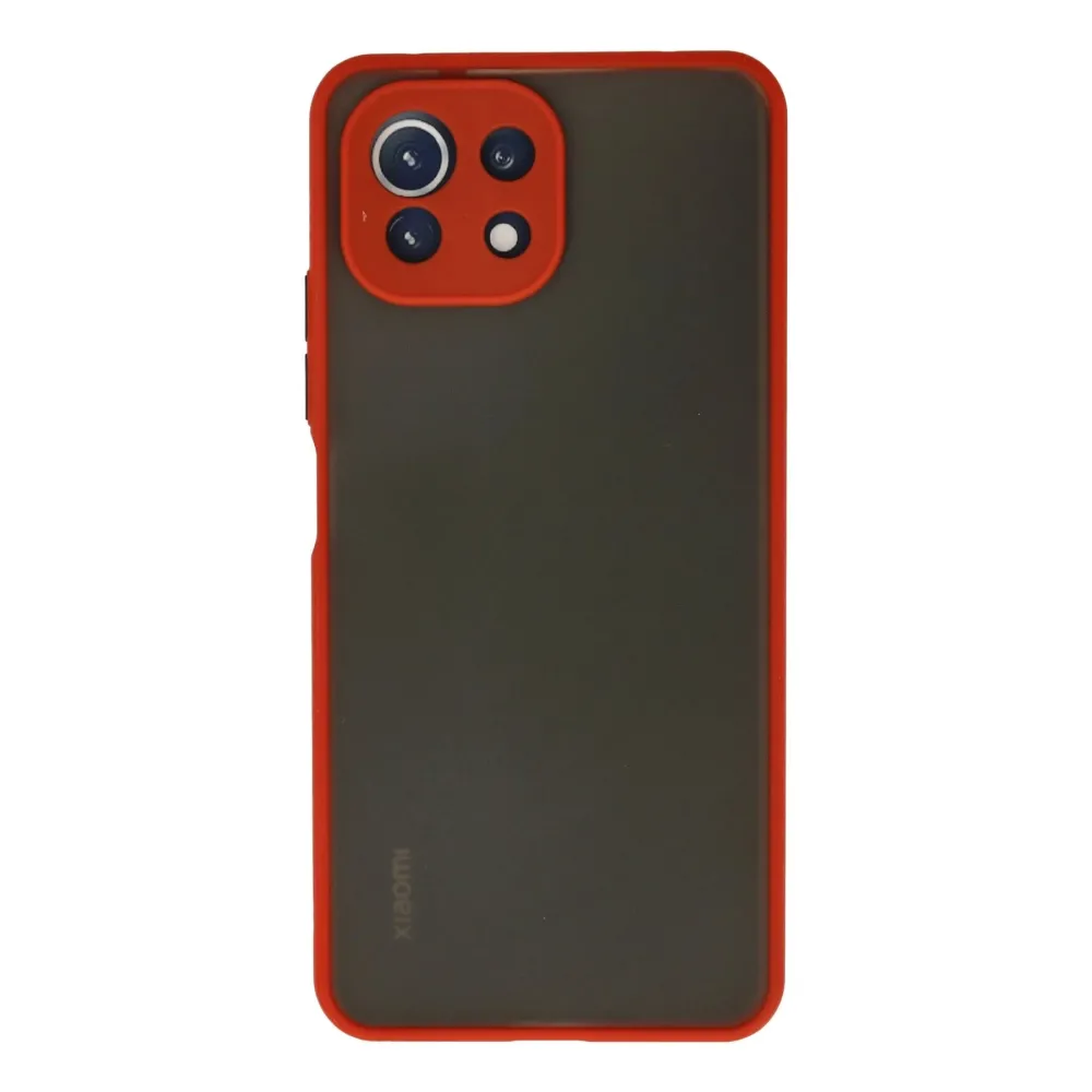 Newface Xiaomi Mi 11 Lite Kılıf Montreal Silikon Kapak - Kırmızı