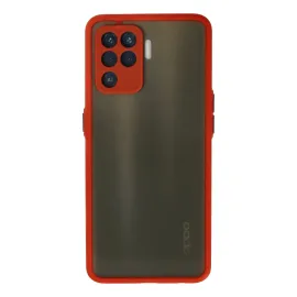 Newface Oppo Reno 5 Lite Kılıf Montreal Silikon Kapak - Kırmızı