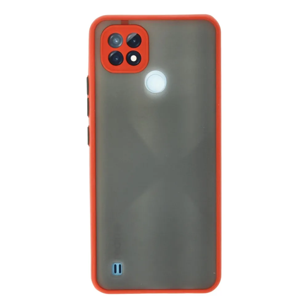 Newface Realme C21 Kılıf Montreal Silikon Kapak - Kırmızı