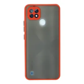Newface Realme C21 Kılıf Montreal Silikon Kapak - Kırmızı