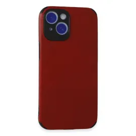 Newface Iphone 15 Kılıf Loop Deri Silikon - Kırmızı