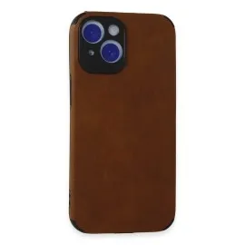 Newface iPhone 15 Kılıf Loop Deri Silikon - Kahverengi