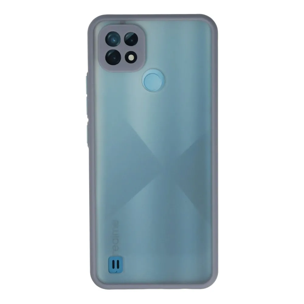 Newface Realme C21 Kılıf Montreal Silikon Kapak - Gri
