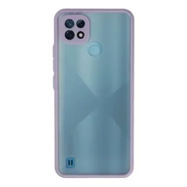 Newface Realme C21 Kılıf Montreal Silikon Kapak - Mor