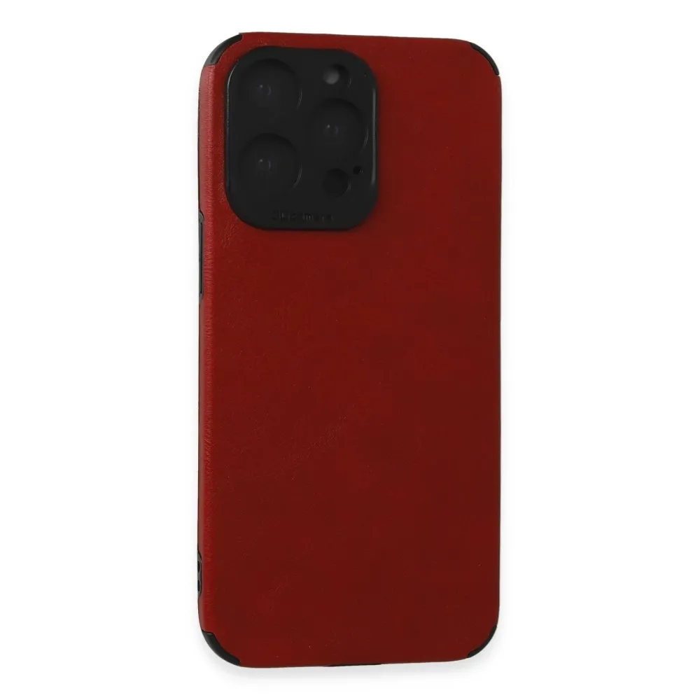 Newface Iphone 15 Pro Kılıf Loop Deri Silikon - Kırmızı