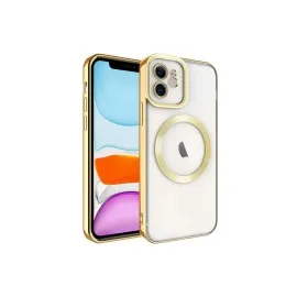 Newface iPhone 11 Kılıf Kross Magneticsafe Kapak - Gold