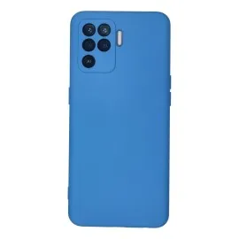 Newface Oppo Reno 5 Lite Kılıf Nano Içi Kadife Silikon - Mavi